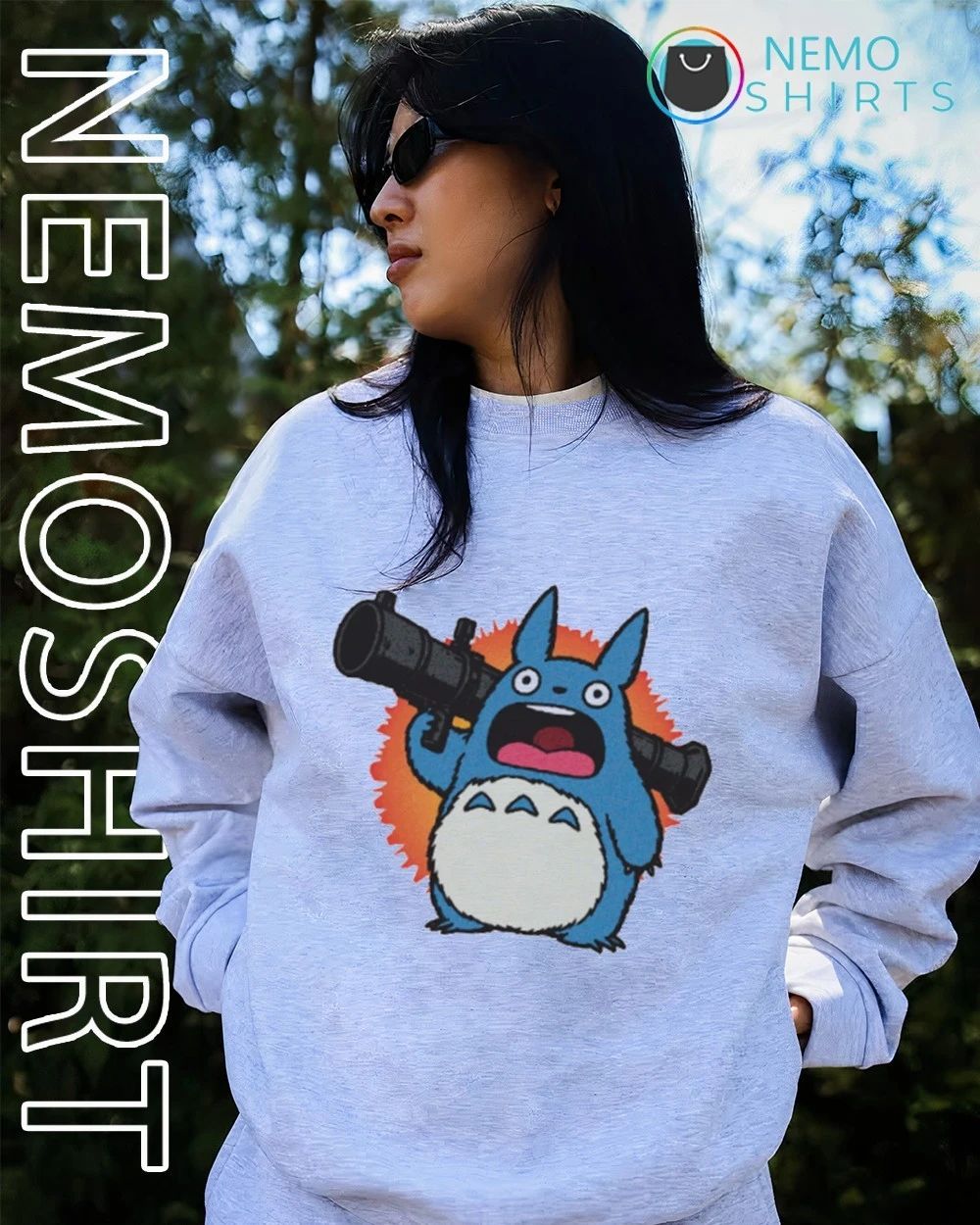 Totoro with Bazooka Anime shirt