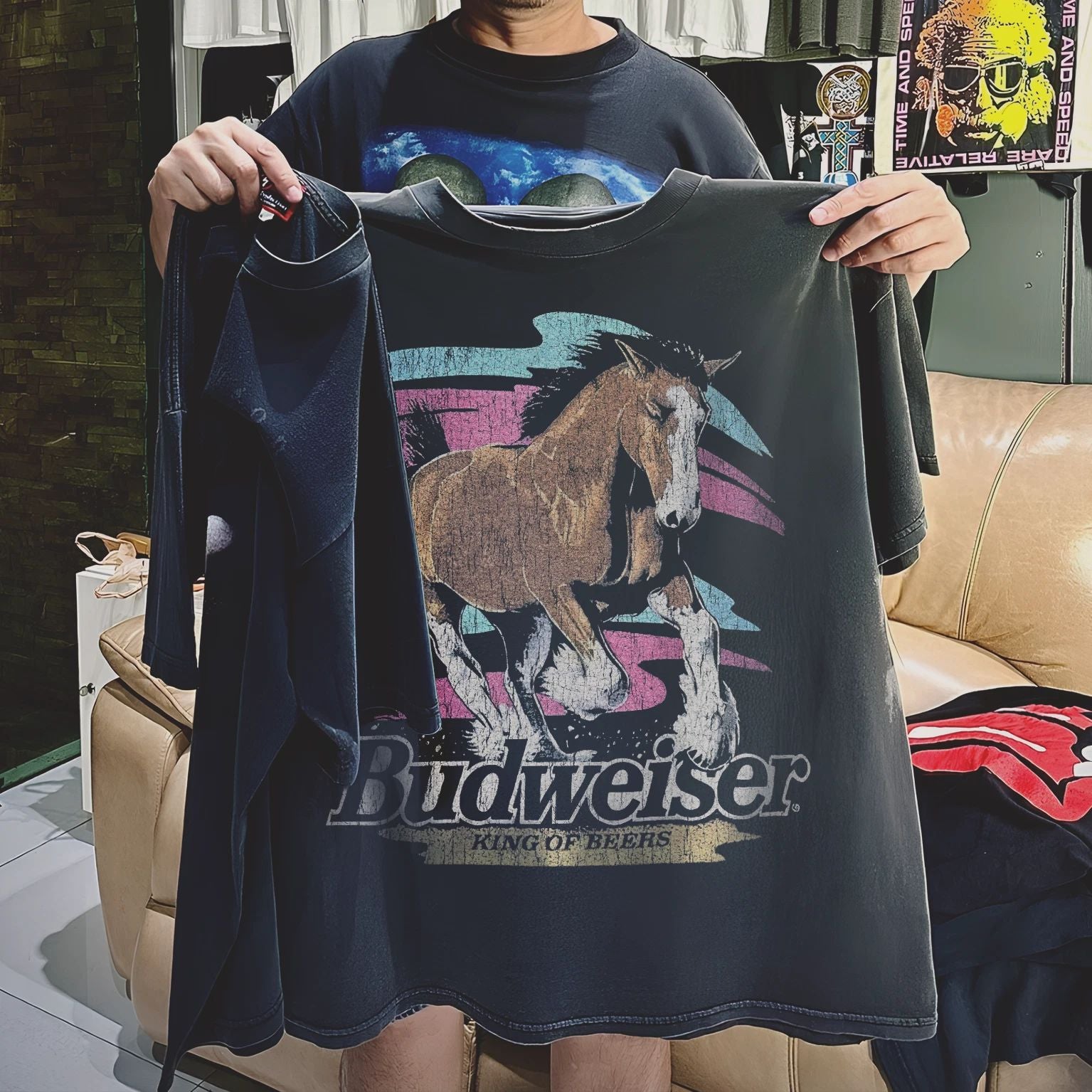99 Stallion Washed T-Shirt Black L