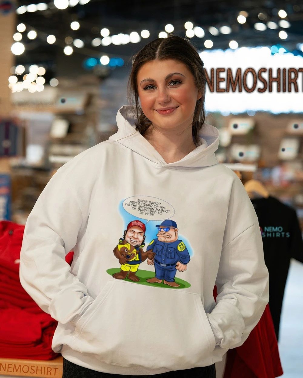 Michigan Mascot vs Oklahoma Football Eddie Rado Cartoon shirt