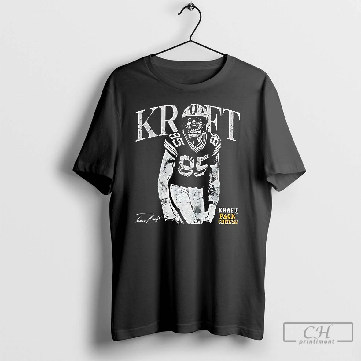Classic Tucker Kraft Green Bay Packers Kraft Pack Cheese Signature T Shirts