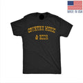 Mens Country Music and Beer Funny T Shirt Sarcastic Graphic Tee for Men #111