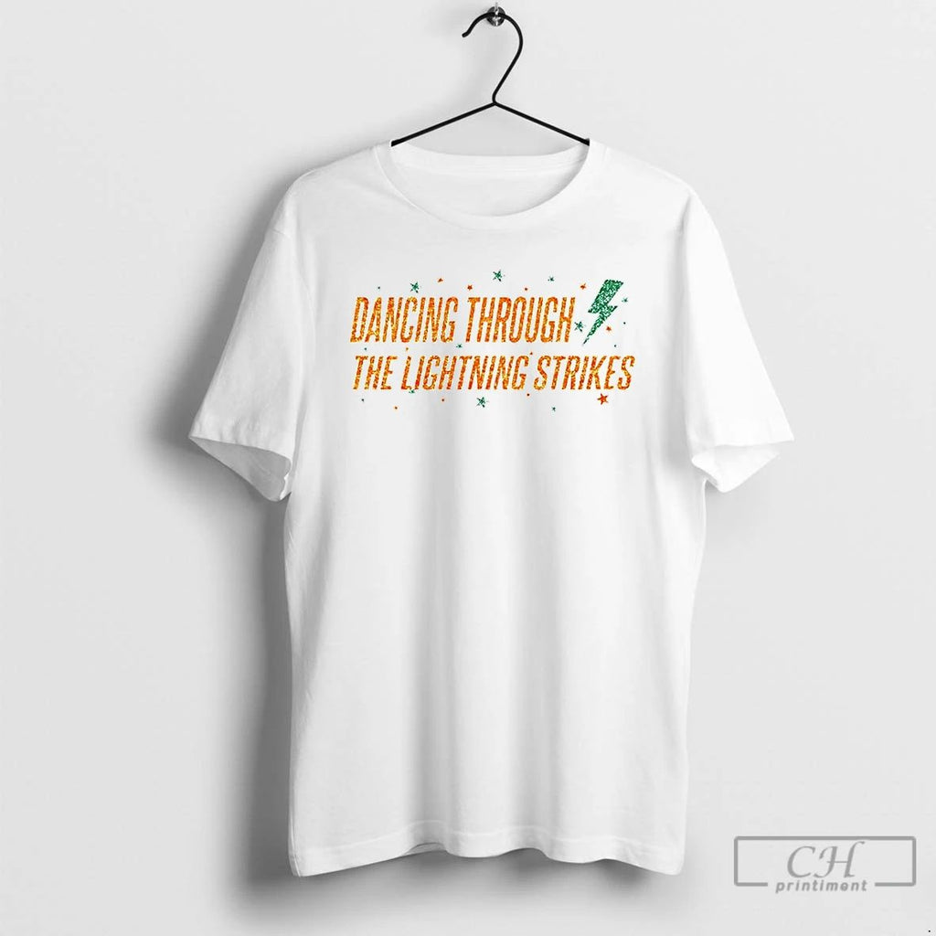 Premium Taylor Dancing Through The Lightning Strikes The Life Of A Showgirl T Shirts