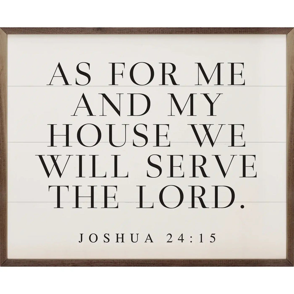 As For Me and My House Joshua 24 15 White