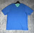 Tommy Bahama Short Sleeve V-Neck T-Shirt Men's Large Blue Casual Classic