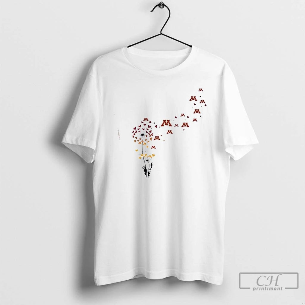 Classic Dandelion Flower University Of Minnesota Football Logo T Shirts