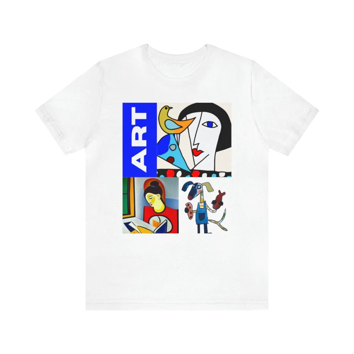 AI Art Shirt Tshirt Modern Cool Unique Picasso-style Gift for Women and Men