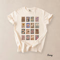 Vintage Stamps Floral Comfort Tee Soft Aesthetic Shirt Gift Idea