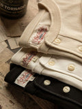 100% cotton Henry collar short sleeved Amikage T-shirt American retro simple