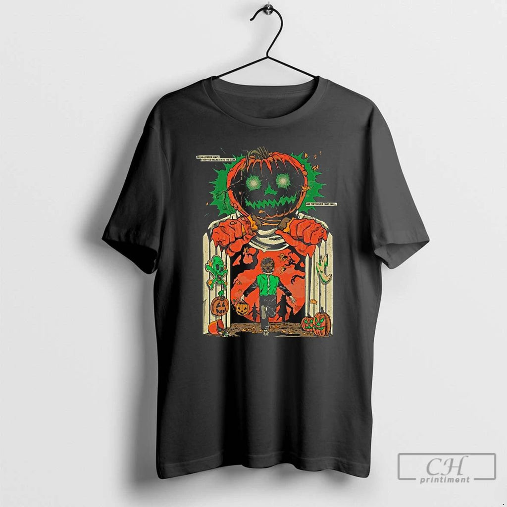 Classic Into The Dark Night Of Halloween Long Sleve T Shirts