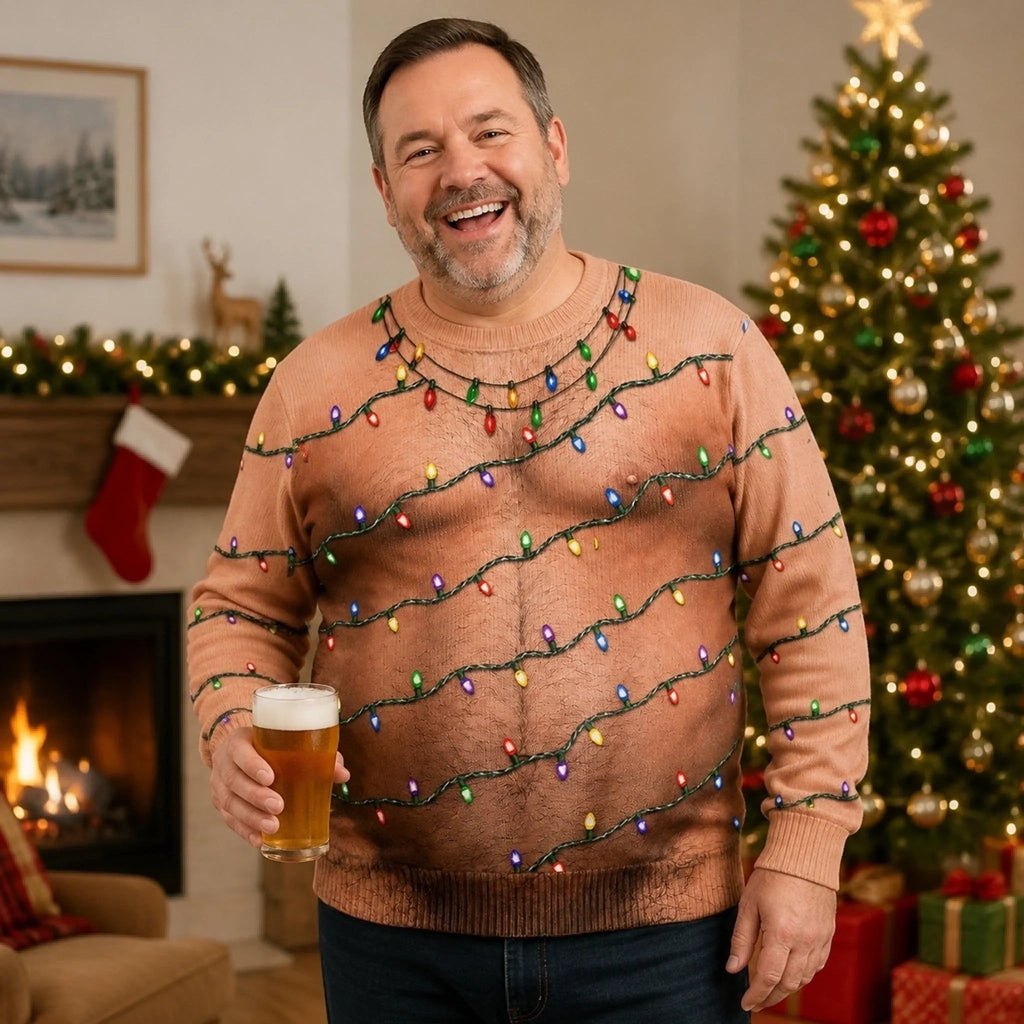 Custom Funny Ugly Sweatshirt - Personalized Christmas Birthday Gifts For Men - Bringing Pure Heat To Parties