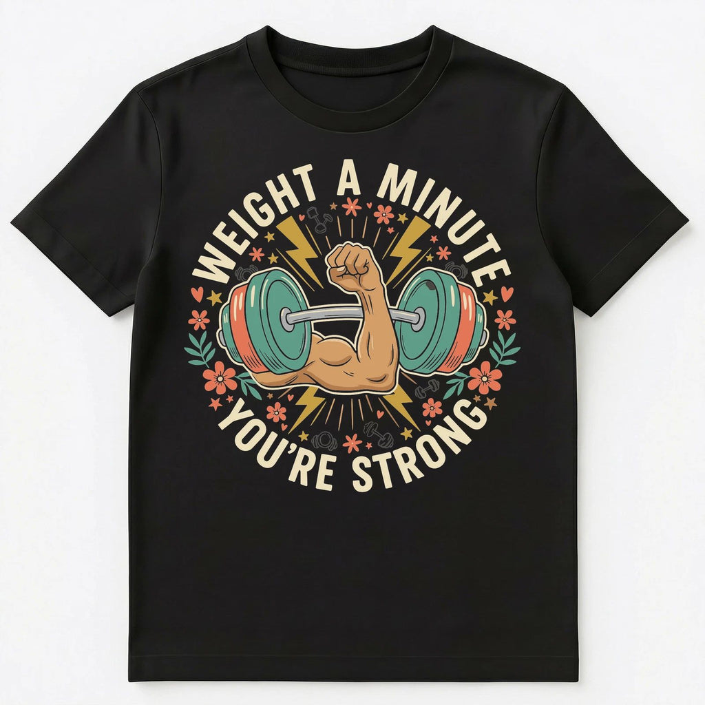 Weight A Minute Youre Strong Motivational Quote Unisex T-Shirt