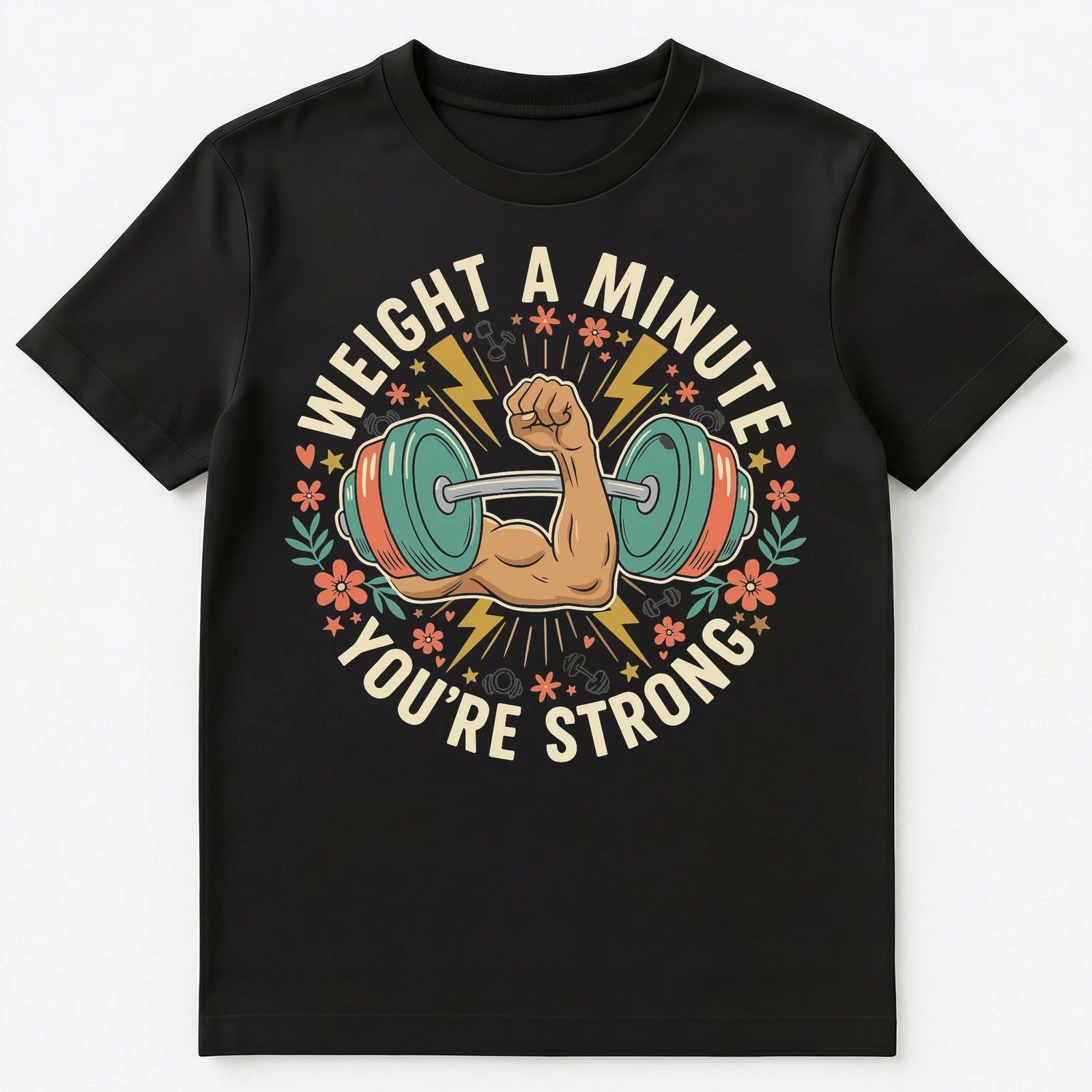 Weight A Minute Youre Strong Motivational Quote Unisex T-Shirt