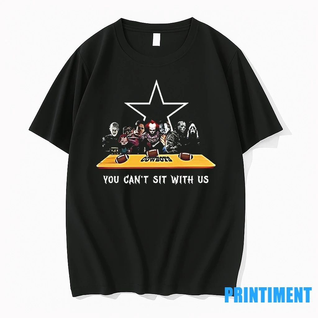 You Cant Sit With Us Cowboys Football Horror Movies Halloween Tshirts Sweater