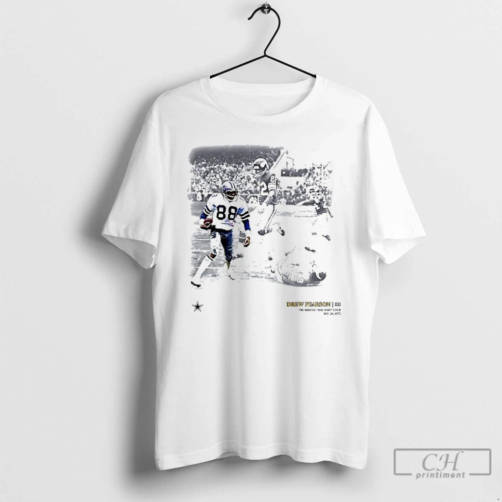 Classic Dallas Cowboys Drew Pearson 88 The Hall Mary Catch Moments T Shirts