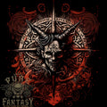 Demonic Satan Dark Magic Skull Gothic Fantasy Mens Light Cotton T-Shirt
