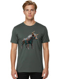 Robot-Bull Mens Graphic Tee, 100% Cotton, Casual Summer Wear