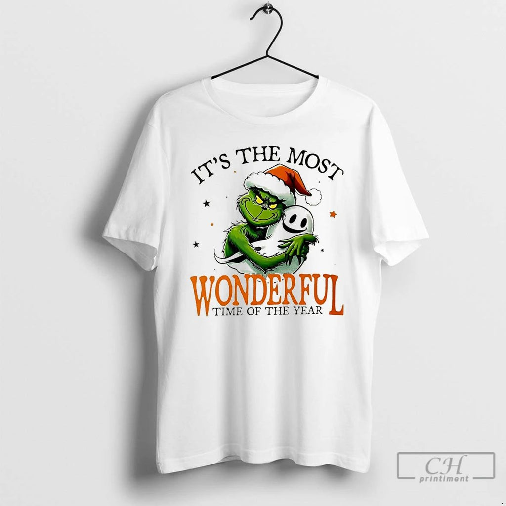 Premium Grinch Hug Ghost Its The Most Wonderful Time Of The Year Christmas Christmas
