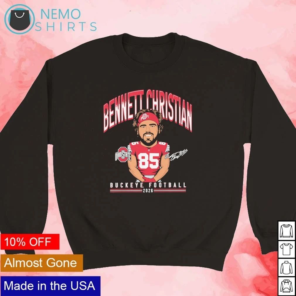Bennett Christian No 85 Ohio State Buckeye Football 2026 Signature shirt