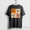 Classic Floral Fall Chicken Cute Thankgiving T Shirts