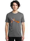 Fire-Breathing-Giraffe Mens Graphic Tee, 100% Cotton, Casual Summer Wear