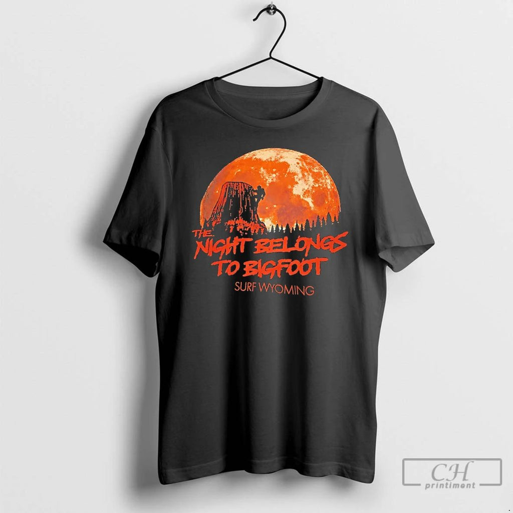 Classic The Night Belongs To Bigfoot Surf Wyoming Halloween T Shirts