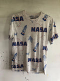 Chemistry | Mens Size Medium White NASA Spellout Space Print Crew Neck T-Shirt
