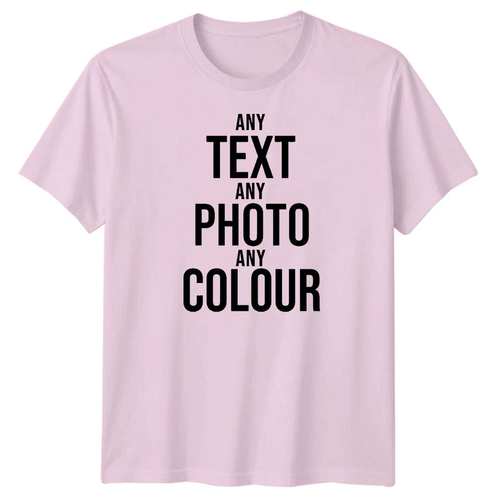 Personalised T-Shirt Custom Photo Logo TexT-Shirt Printed Stag Do Hen Party Tee