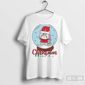 Classic Christmas Unicorn Snow Globe Holiday Magic White T Shirts