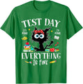Testing Day Funny Cat Lover Present Students School Unisex T-Shirt