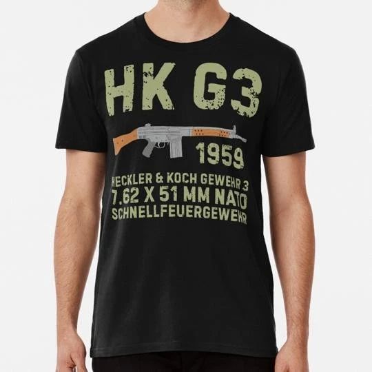 Hk G3 German Assault Rifle Color Version Size S to 5XL Made in the USA T-Shirt