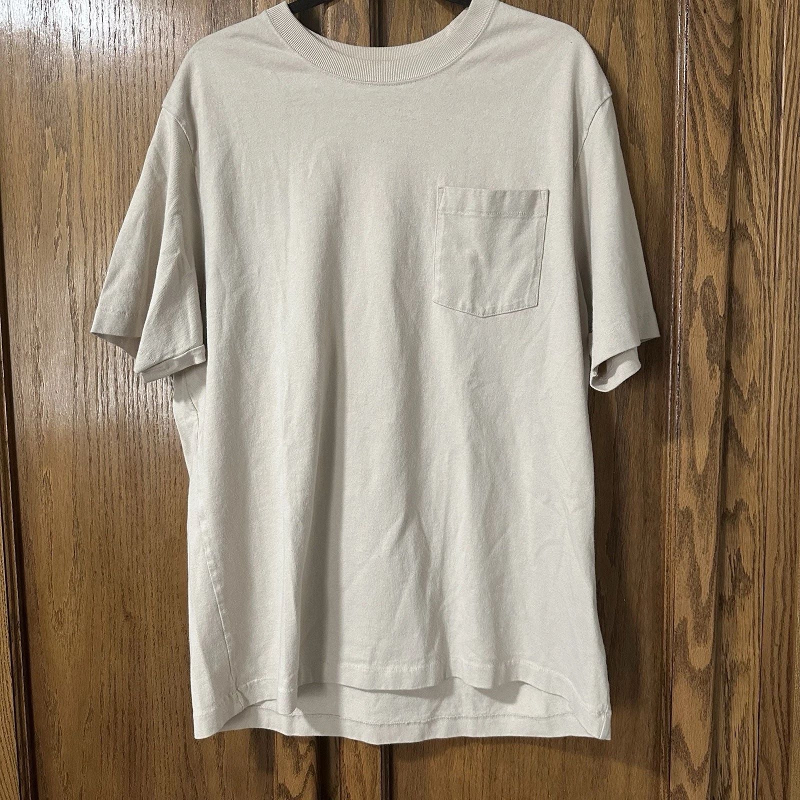 Patagonia Shirt XL Tan Solid Crewneck Organic Cotton Tagless Tee T-Shirt Casual