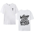 My Worship Is Loud Christian Graphic T-Shirt 2-Sided Washed Vintage Tee