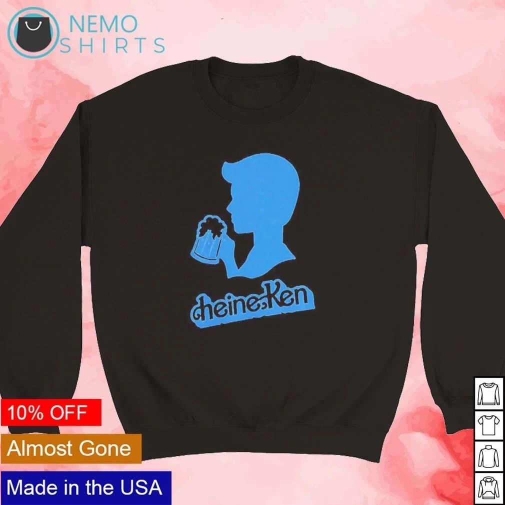 Heineken Beer Silhouette Drinking Parody shirt