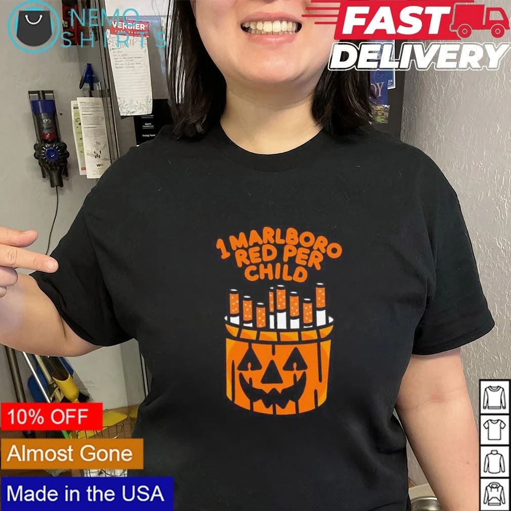 1 Marlboro Red per Child Halloween Pumpkin shirt