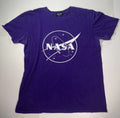 NASA Shirt Men's Small Purple Space Logo BoohooMan Short Sleeve Tee