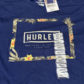Hurley Mens Small Shirt Blue Floral Hawaiian Tropical Beach Surf