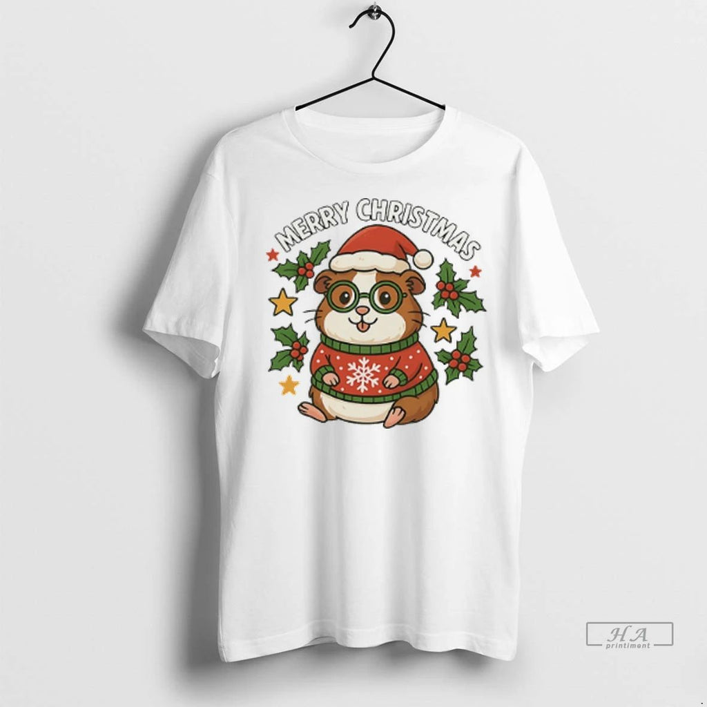 Trendy Officials Santa Guinea Pig Merry Christmas Shirt Sweater