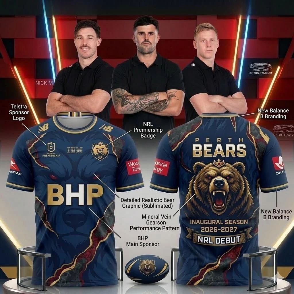 Perth Bears Nrl Debut 2026 2027 Shirt