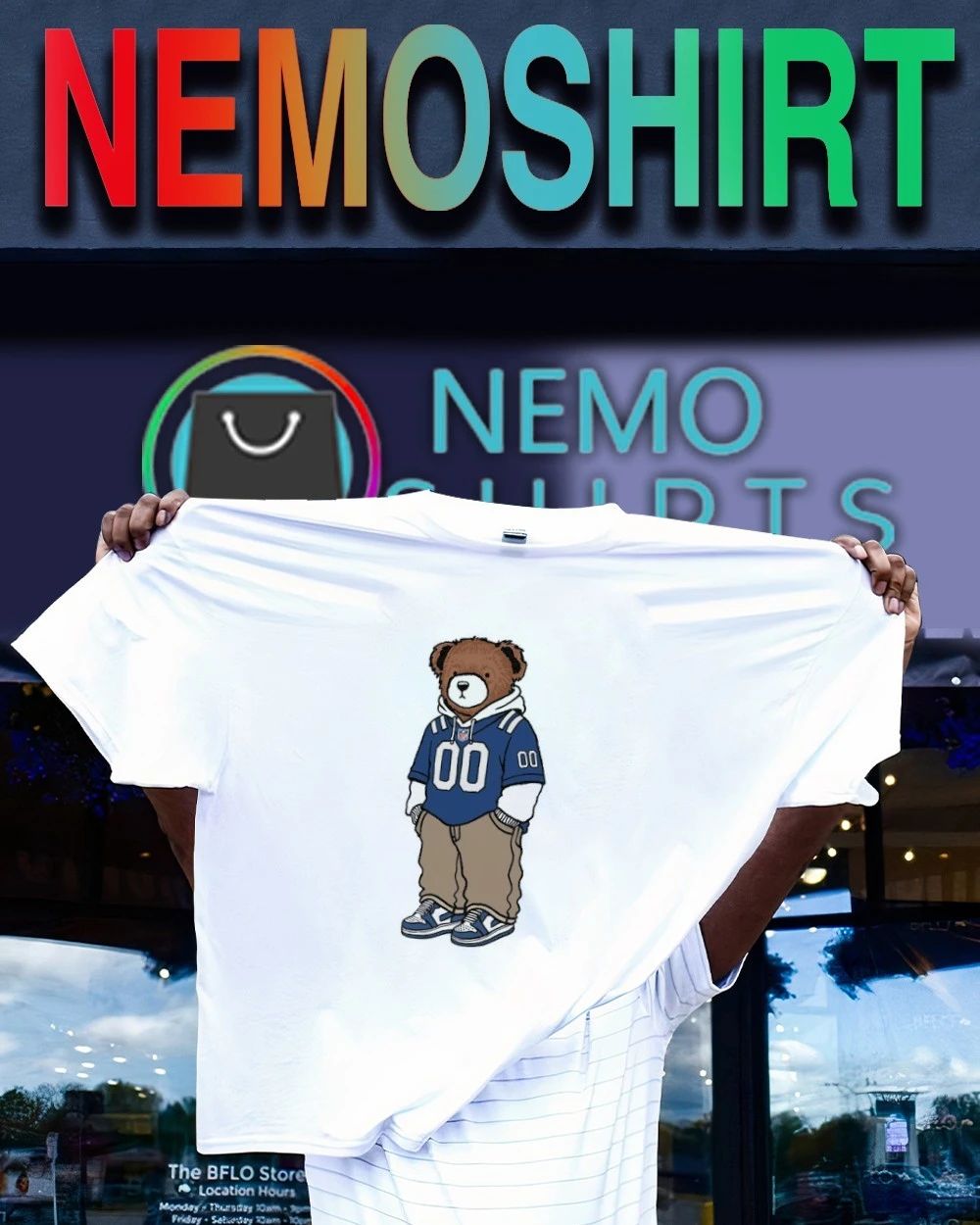 Indianapolis Colts Bear Mascot in Jersey shirt
