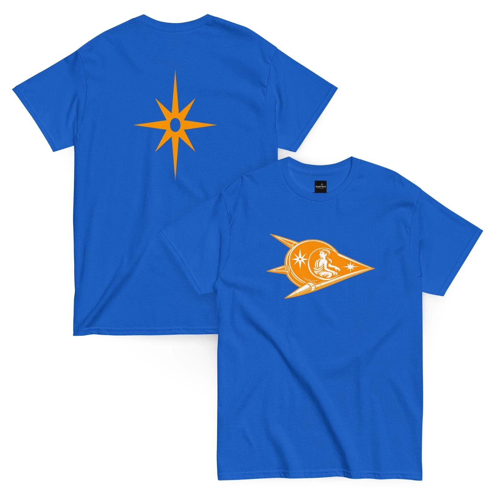 The Star Traveler T-Shirt – Cream orange Logo