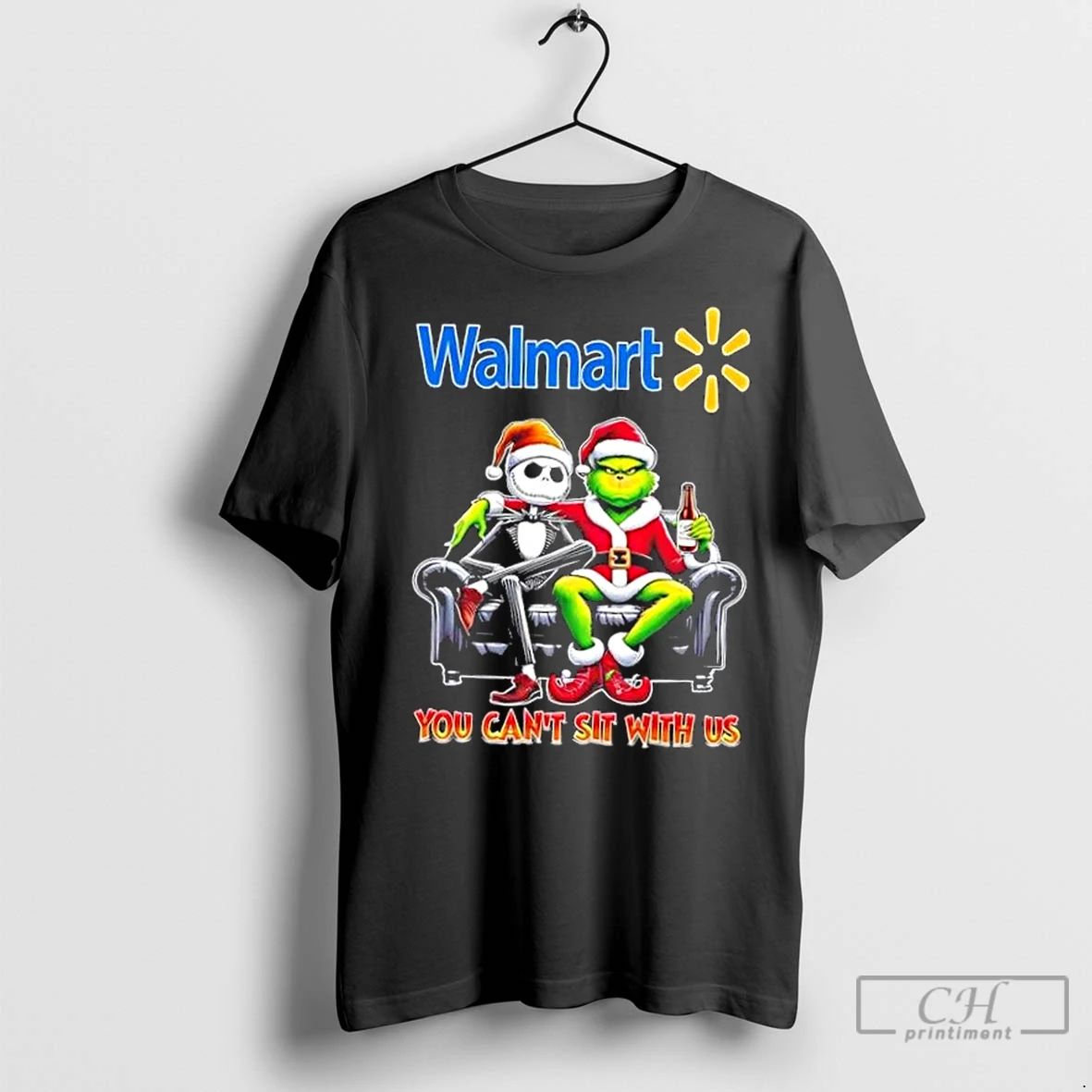 Classic Walmart X Grinch And Jack Skellington Happy Hallothankmas You Cant Sit With Us