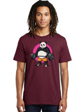Panda-Lifting-Weights-4 Mens Graphic Tee, 100% Cotton, Casual Summer Wear