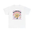 Here Comes the Sun tee | Retro smiling sun rainbow, checkerboard