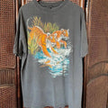 Vintage 90s Tiger Graphic T-Shirt Sweatshirt Hoodie Retro Style