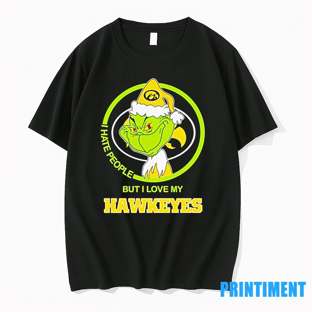 Grinch I Hate People But I Love My Iowa Hawkeyes Tshirts Sweater