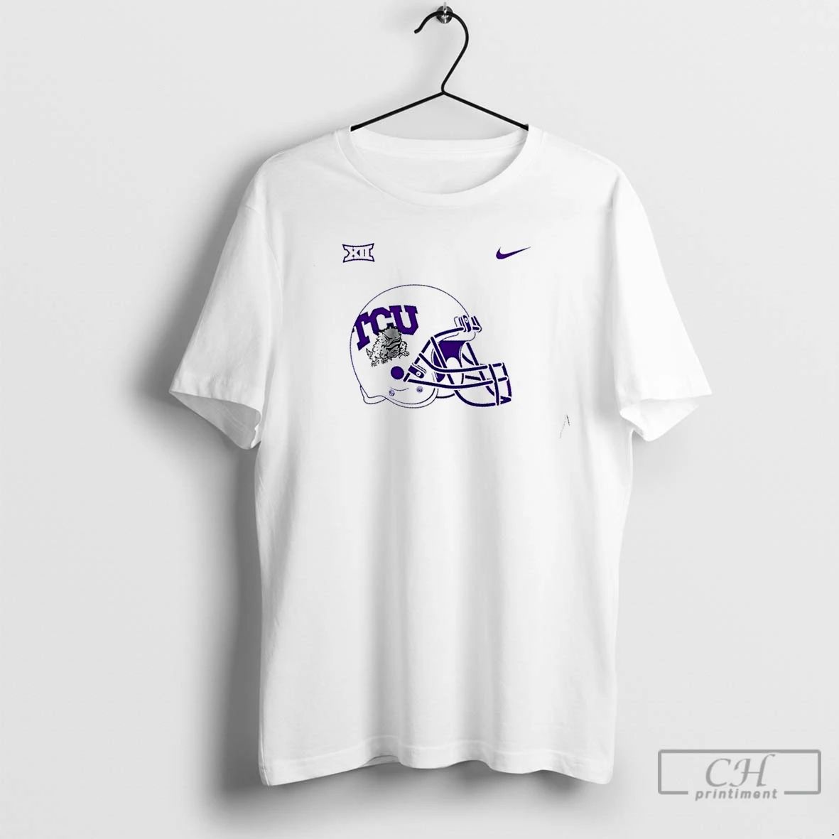 Premium Tcu Horned Frogs Football Helmet 2 Sided T Shirts