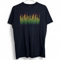 Music Frequency Waves Black Graphic T-Shirt Tee Men's Size Large