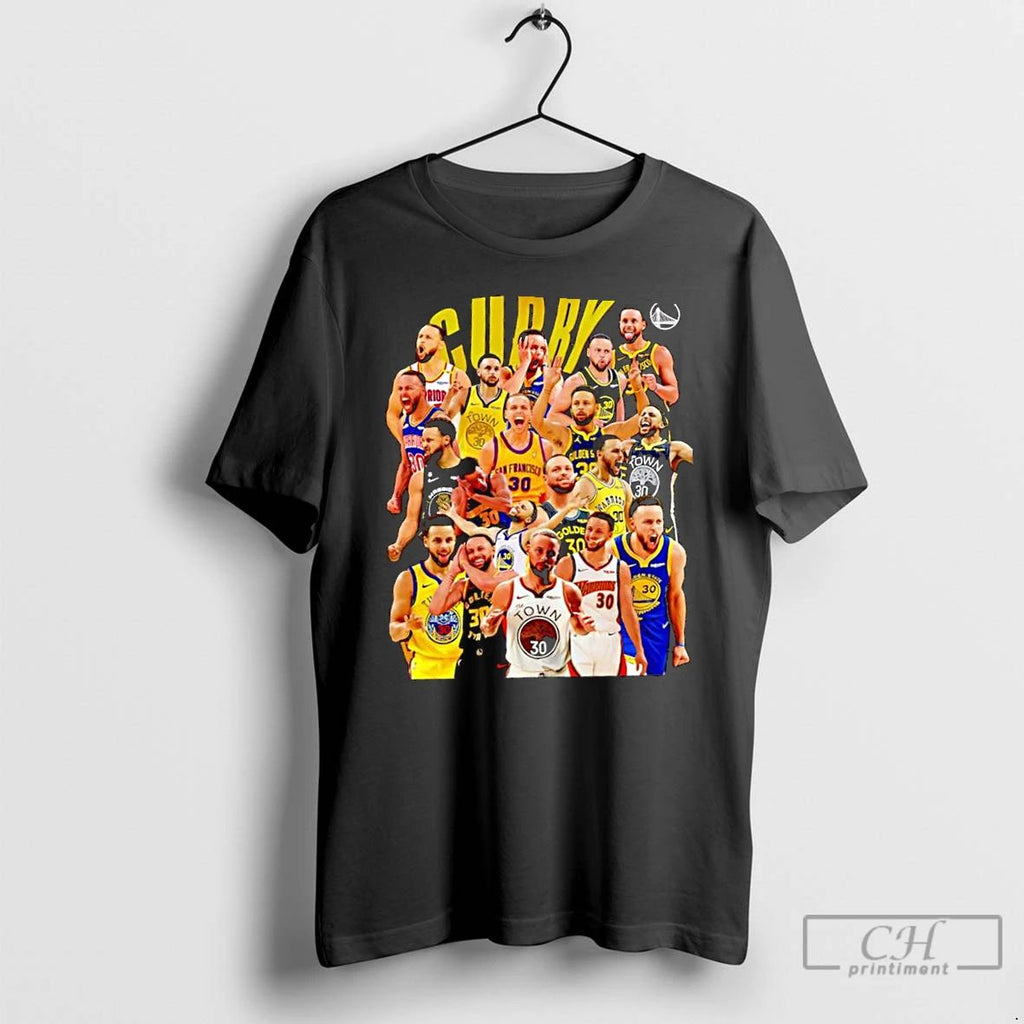 Classic Stephen Curry Nba American Professional Basketball Player Collage T Shirts