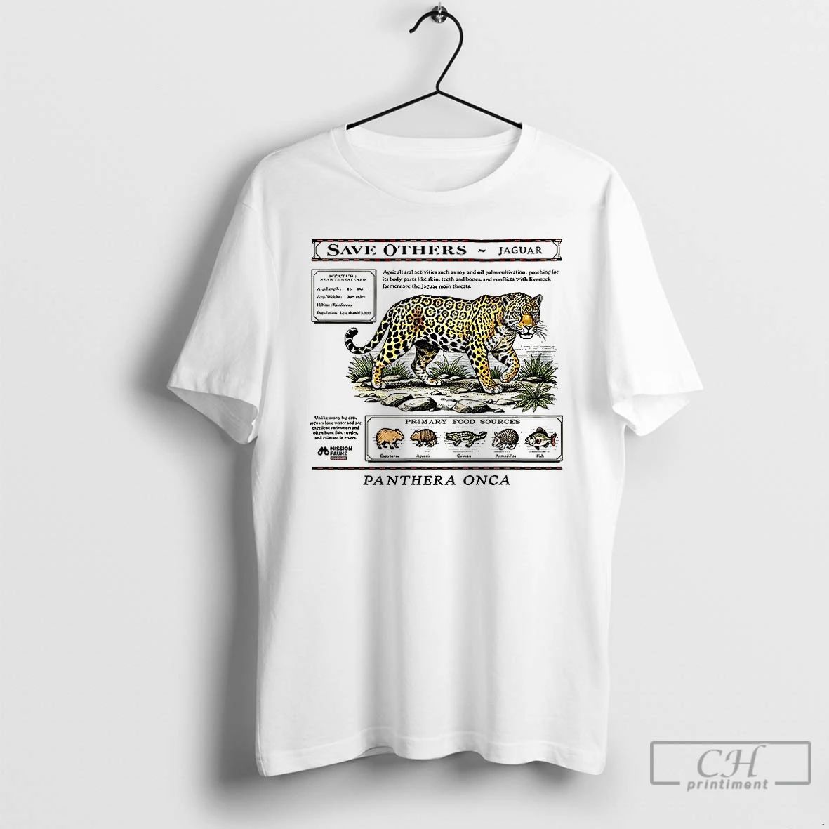 Premium Jaguar Save Others Panthera Onca T Shirts