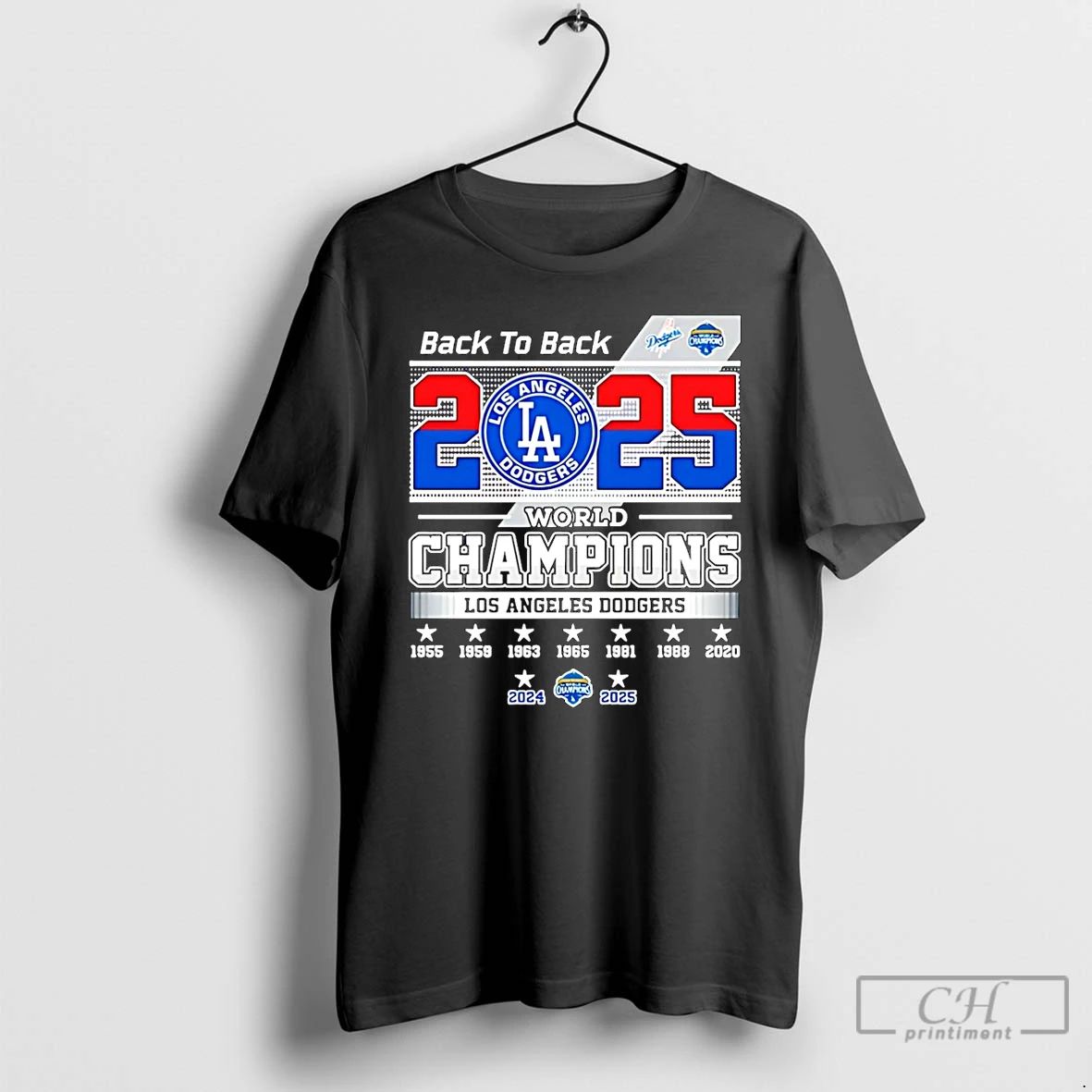 Classic Back To Back Los Angeles Dodgers 2025 World Series Christmas T Shirts